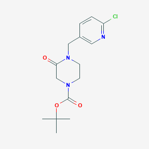 tert-butyl 4-[(6-chloropyridin-3-yl)methyl]-3-oxopiperazine-1-carboxylate