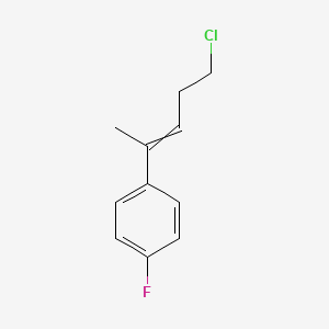 molecular formula C11H12ClF B8514759 1-(4-Chloro-1-methyl-1-butenyl)-4-fluorobenzene CAS No. 77294-15-6