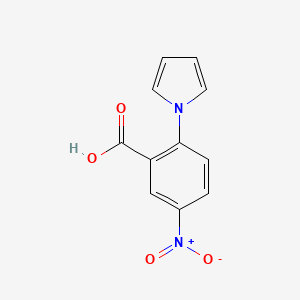 molecular formula C11H8N2O4 B8514774 5-Nitro-2-(pyrrol-1-yl)benzoic acid 