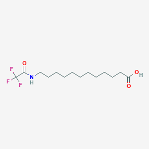 molecular formula C14H24F3NO3 B8514790 Dodecanoic acid, 12-[(trifluoroacetyl)amino]- CAS No. 124051-56-5