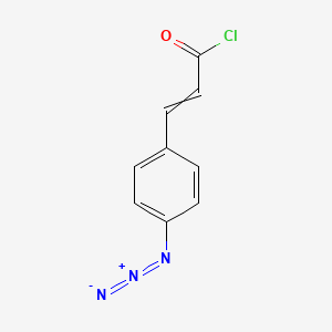 molecular formula C9H6ClN3O B8514794 3-(4-Azidophenyl)prop-2-enoyl chloride CAS No. 30405-76-6