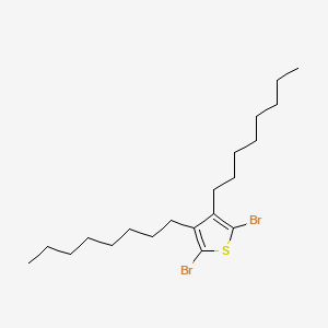 molecular formula C20H34Br2S B8514847 2,5-Dibromo-3,4-dioctylthiophene CAS No. 565184-46-5