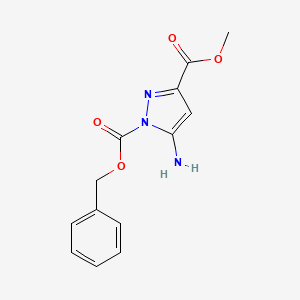 molecular formula C13H13N3O4 B8514867 1-O-benzyl 3-O-methyl 5-aminopyrazole-1,3-dicarboxylate 