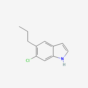molecular formula C11H12ClN B8514883 6-Chloro-5-propylindole 