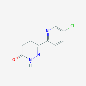 molecular formula C9H8ClN3O B8514953 6-(5-Chloropyridin-2-yl)-4,5-dihydropyridazin-3(2H)-one 