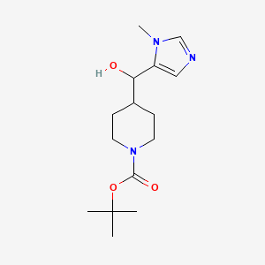 molecular formula C15H25N3O3 B8514985 tert-Butyl 4-(hydroxy(1-methyl-1H-imidazol-5-yl)methyl)piperidine-1-carboxylate 
