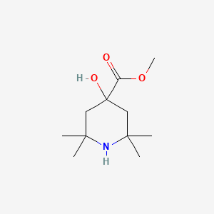 molecular formula C11H21NO3 B8515014 4-Piperidinecarboxylic acid, 4-hydroxy-2,2,6,6-tetramethyl-, methyl ester CAS No. 66587-05-1