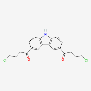 molecular formula C20H19Cl2NO2 B8515019 1,1'-(9H-Carbazole-3,6-diyl)bis(4-chlorobutan-1-one) CAS No. 53428-18-5