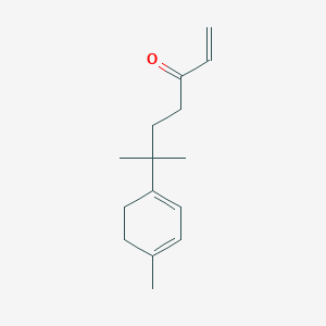 molecular formula C15H22O B8515042 6-Methyl-6-(4-methylcyclohexa-1,3-dien-1-yl)hept-1-en-3-one CAS No. 64854-57-5