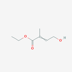 molecular formula C7H12O3 B8515078 4-Hydroxy-2-methyl-2-butensaureethylester 