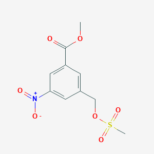 molecular formula C10H11NO7S B8515086 Methyl 3-{[(methylsulfonyl)oxy]methyl}-5-nitrobenzoate 