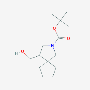 molecular formula C14H25NO3 B8515113 Tert-butyl 4-(hydroxymethyl)-2-azaspiro[4.4]nonane-2-carboxylate 