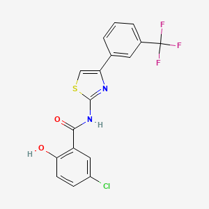 Benzamide,5-chloro-2-hydroxy-n-[4-[3-(trifluoromethyl)phenyl]-2-thiazolyl]-