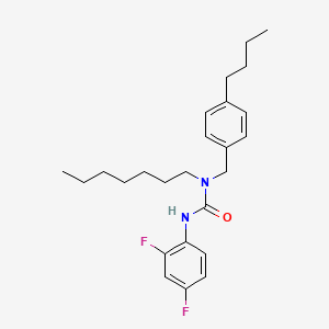 molecular formula C25H34F2N2O B8515171 N-[(4-Butylphenyl)methyl]-N'-(2,4-difluorophenyl)-N-heptylurea CAS No. 88467-96-3