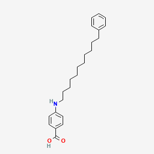 4-[(11-Phenylundecyl)amino]benzoic acid