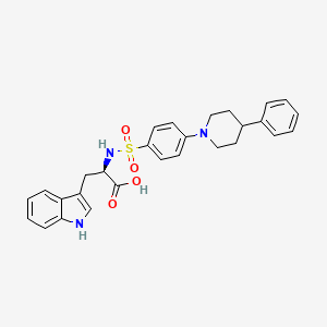 (R)-3-(1 H-Indol-3-yl)-2-[4-(4-phenyl-piperidin-1-yl)-benzenesulfonylamino]-propionic acid