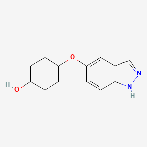 molecular formula C13H16N2O2 B8515334 4-(1H-indazol-5-yloxy)cyclohexanol 
