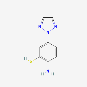 molecular formula C8H8N4S B8515361 2-Amino-5-(1,2,3-triazol-2-yl)-thiophenol 