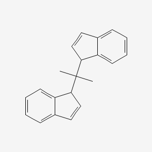 molecular formula C21H20 B8515388 1H-Indene, (1-methylethylidene)bis- CAS No. 139889-16-0
