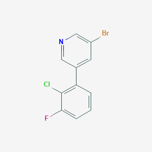 molecular formula C11H6BrClFN B8515396 3-Bromo-5-(2-chloro-3-fluoro-phenyl)-pyridine CAS No. 1280734-86-2