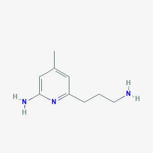 molecular formula C9H15N3 B8515421 2-Amino-6-(3-aminopropyl)-4-methylpyridine 
