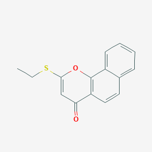 molecular formula C15H12O2S B8515427 2-Ethylsulfanylbenzo[h]chromen-4-one 
