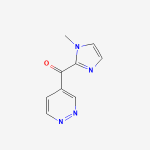 molecular formula C9H8N4O B8515435 (1-Methyl-1H-imidazol-2-yl)(pyridazin-4-yl)methanone 