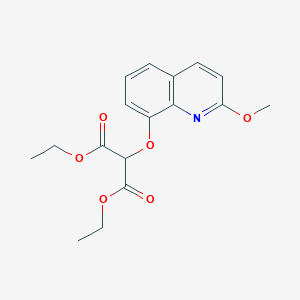 molecular formula C17H19NO6 B8515481 2-(2-Methoxy-quinolin-8-yloxy)-malonic acid diethyl ester 