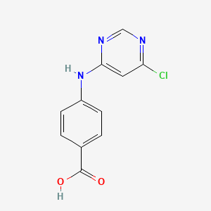 molecular formula C11H8ClN3O2 B8515504 4-(6-Chloro-pyrimidin-4-yl-amino)-benzoic acid 