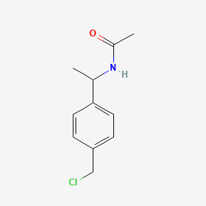 molecular formula C11H14ClNO B8515526 N-(1-(4-chloromethylphenyl)ethyl)acetamide 