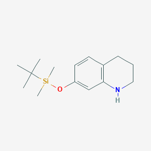 molecular formula C15H25NOSi B8515533 7-(tert-Butyldimethylsilyl)oxy-1,2,3,4-tetrahydroquinoline 
