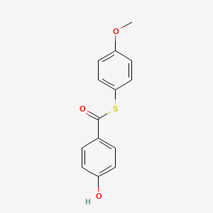 molecular formula C14H12O3S B8515541 S-(4-Methoxyphenyl) 4-hydroxybenzene-1-carbothioate CAS No. 63823-57-4