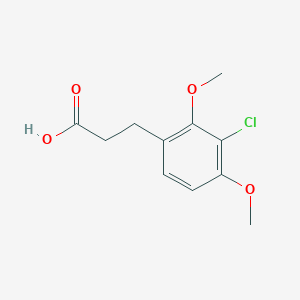 molecular formula C11H13ClO4 B8515562 3-(3-Chloro-2,4-dimethoxyphenyl)propionic acid 