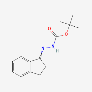 molecular formula C14H18N2O2 B8515571 Indan-1-one tert-butyloxycarbonyl-hydrazone 