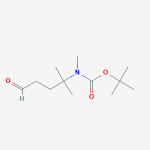 molecular formula C12H23NO3 B8515582 Tert-butyl methyl-(2-methyl-5-oxopentan-2-yl)carbamate 
