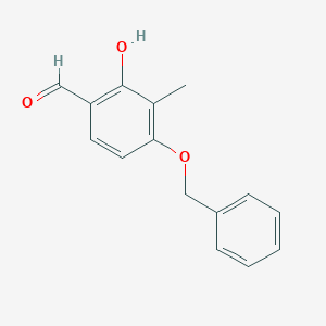 molecular formula C15H14O3 B8515613 4-(Benzyloxy)-2-hydroxy-3-methylbenzaldehyde 