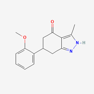 molecular formula C15H16N2O2 B8515683 6-(2-Methoxyphenyl)-3-methyl-4,5,6,7-tetrahydroindazol-4-one 