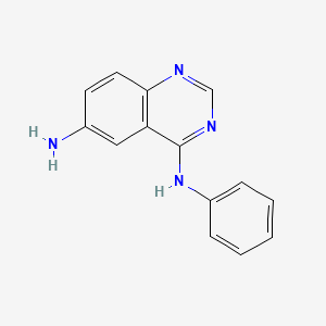 molecular formula C14H12N4 B8515713 N4-Phenylquinazoline-4,6-diamine 