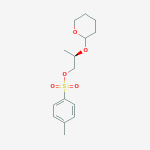 molecular formula C15H22O5S B8515716 (2R)-2-(tetrahydro-2H-pyran-2-yloxy)propyl 4-methylbenzenesulfonate 