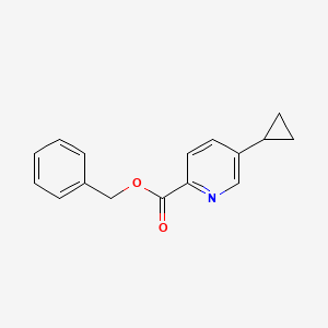 molecular formula C16H15NO2 B8515736 Benzyl 5-cyclopropylpicolinate 