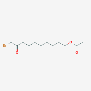 molecular formula C12H21BrO3 B8515762 10-Bromo-9-oxodecyl acetate CAS No. 89102-40-9