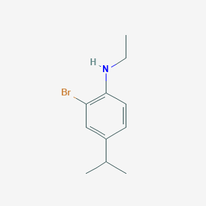 molecular formula C11H16BrN B8515791 2-bromo-N-ethyl-4-isopropylaniline 