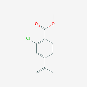 molecular formula C11H11ClO2 B8515897 2-Chloro-4-isopropenyl-benzoic acid methyl ester 