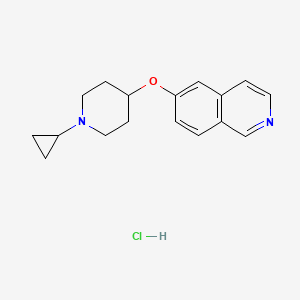 molecular formula C17H21ClN2O B8515956 Isoquinoline,6-[(1-cyclopropyl-4-piperidinyl)oxy]-,hydrochloride 