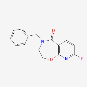 molecular formula C15H13FN2O2 B8515997 4-Benzyl-8-fluoro-3,4-dihydropyrido[3,2-f][1,4]oxazepin-5(2H)-one 