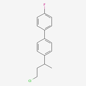 molecular formula C16H16ClF B8516011 4-(4-Chlorobutan-2-yl)-4'-fluoro-1,1'-biphenyl CAS No. 60035-30-5