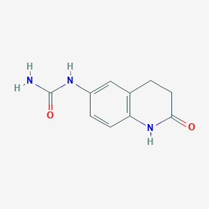 molecular formula C10H11N3O2 B8516013 6-Ureido-3,4-dihydrocarbostyril 