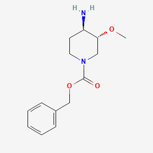 molecular formula C14H20N2O3 B8516042 benzyl (3R,4R)-4-amino-3-methoxypiperidine-1-carboxylate 