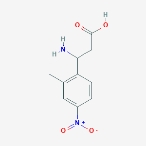 molecular formula C10H12N2O4 B8516085 3-Amino-3-(2-methyl-4-nitrophenyl)propanoic acid 