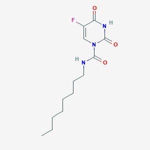 molecular formula C13H20FN3O3 B8516112 1(2H)-Pyrimidinecarboxamide, 5-fluoro-3,4-dihydro-N-octyl-2,4-dioxo- CAS No. 64098-85-7
